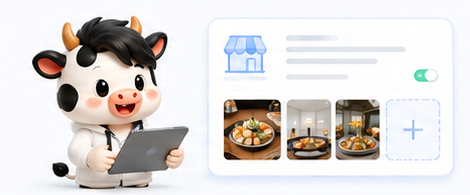 タブレットと店舗情報管理画面を使う牛くんずAI